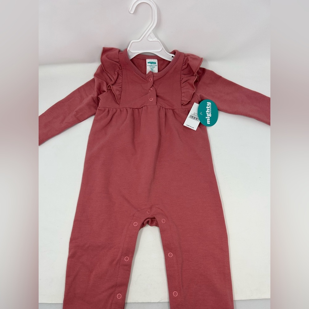 NWT Mighty goods Pink Baby Long Sleeve Jumpsuit